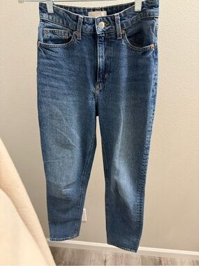 H&M Women's Straight Leg Blue Denim Jeans
